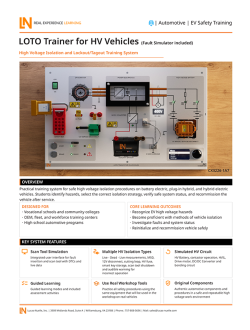 Lucas-Nuelle CX3226-1A7 LOTO Trainer for HV vehicles with simulated high-voltage automotive components