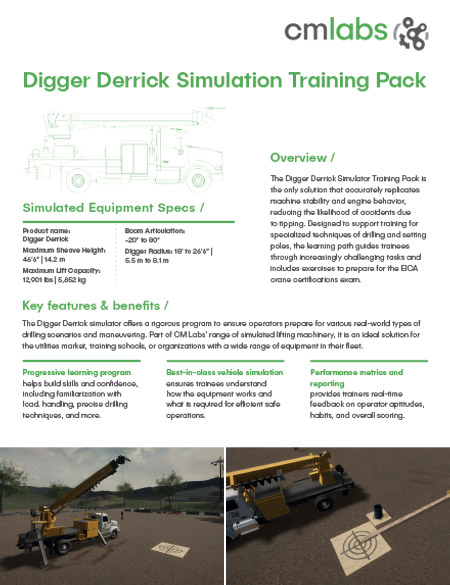 Digger Derrick Simulation Training Pack CM Labs Digger Derrick Simulators