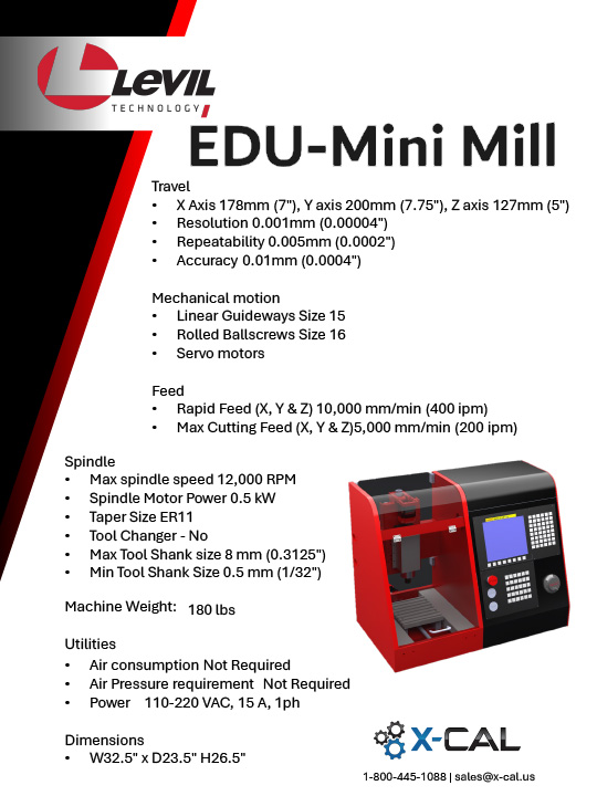 Levil Technology EDU MiNi MiLL CNC Machine