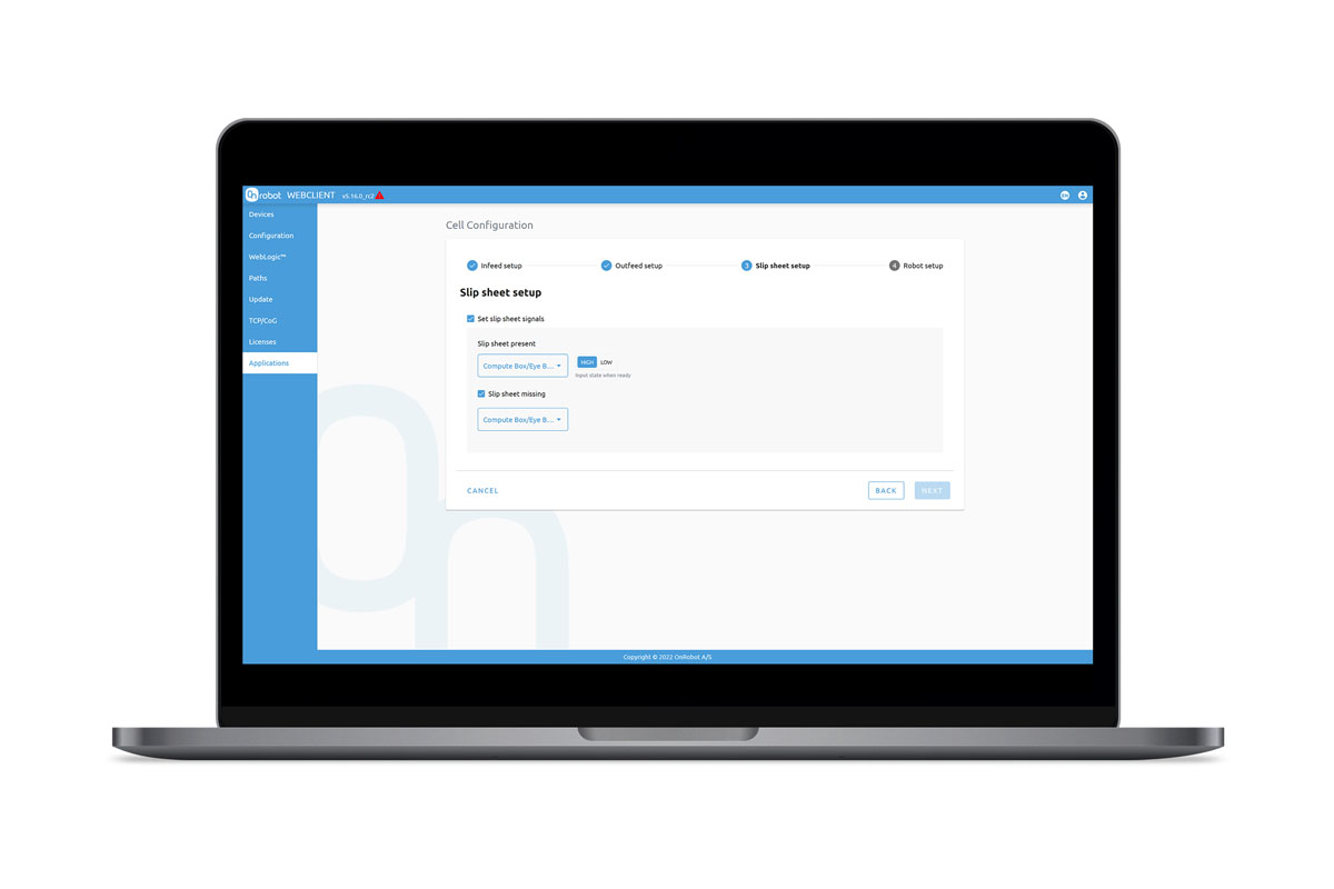 Intuitive, Step-by-Step Palletizing Software OnRobot Palletizing Software