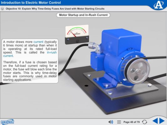 In-Depth, Comprehensive Electrical Motor Control Curriculum Virtual Trainer Courseware – Electrical Motor Control | N17401