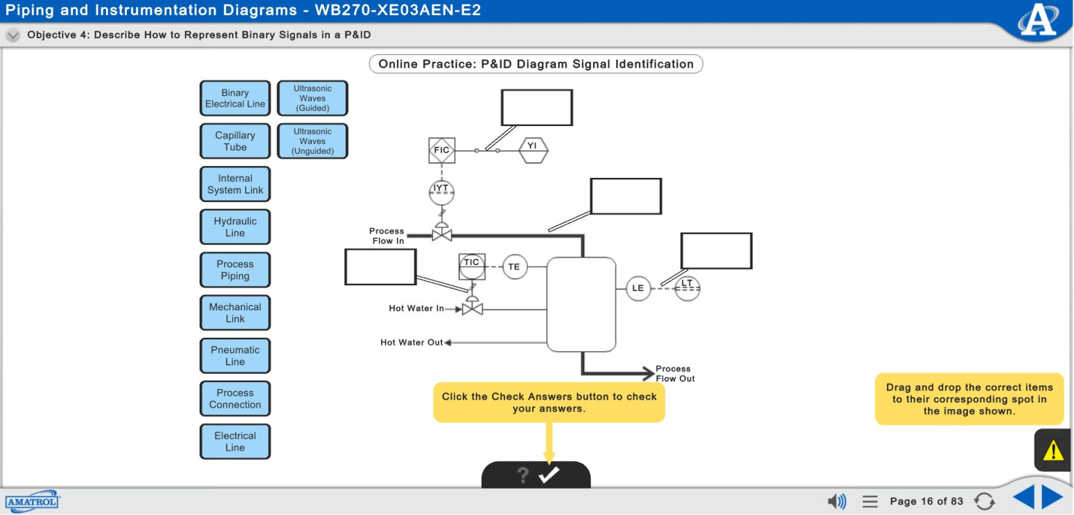 Amatrol T5600 Interactive eLearning Curriculum Interactive eLearning curriculum for the Amatrol T5600 Process Instrumentation Learning System