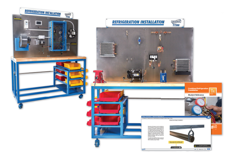Combined Refrigeration Installation Learning System Amatrol T7200 HVAC Trainer