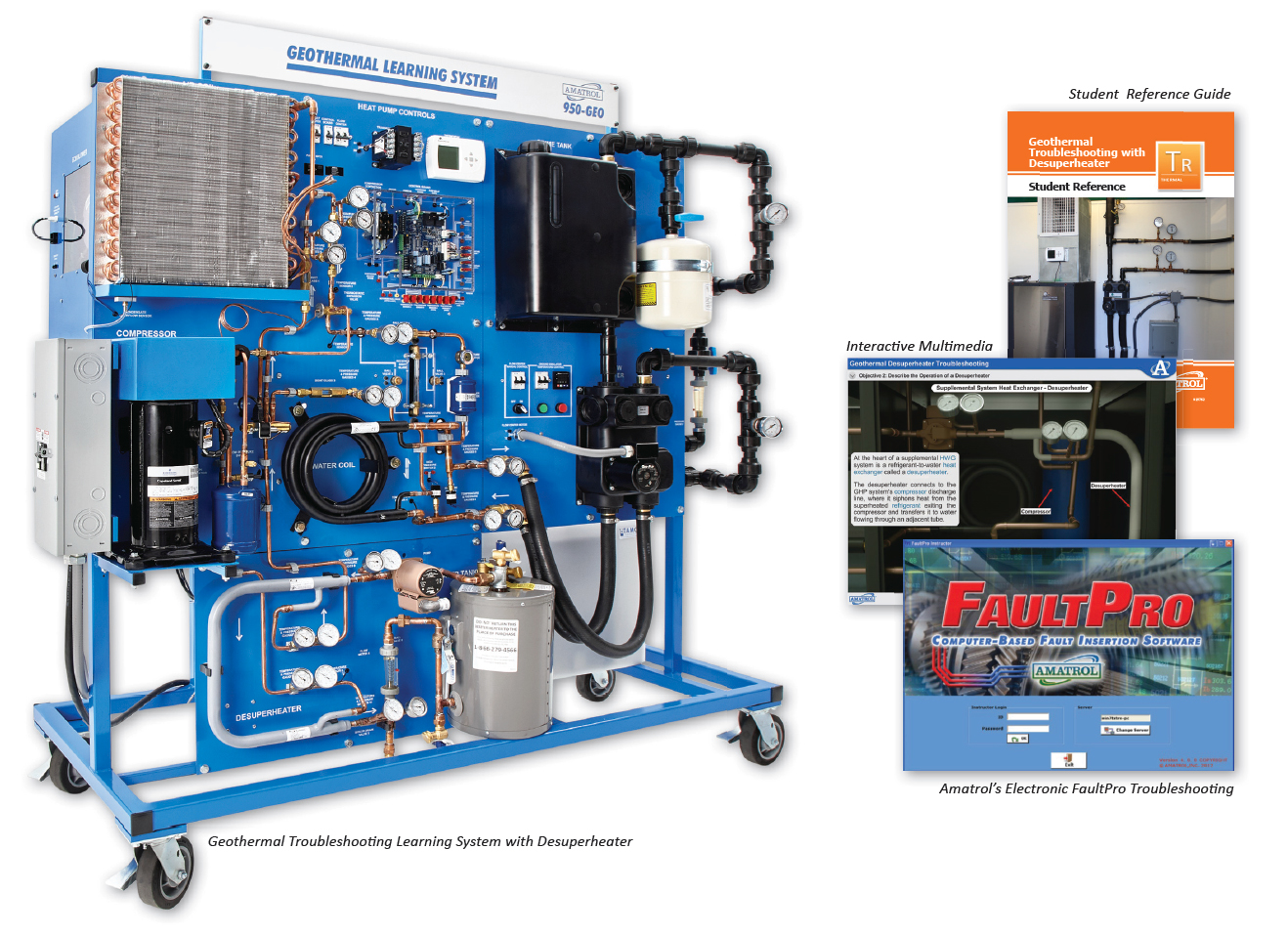 Geothermal Troubleshooting Training with Desuperheater 950-GEO2D Geothermal Troubleshooting Trainer