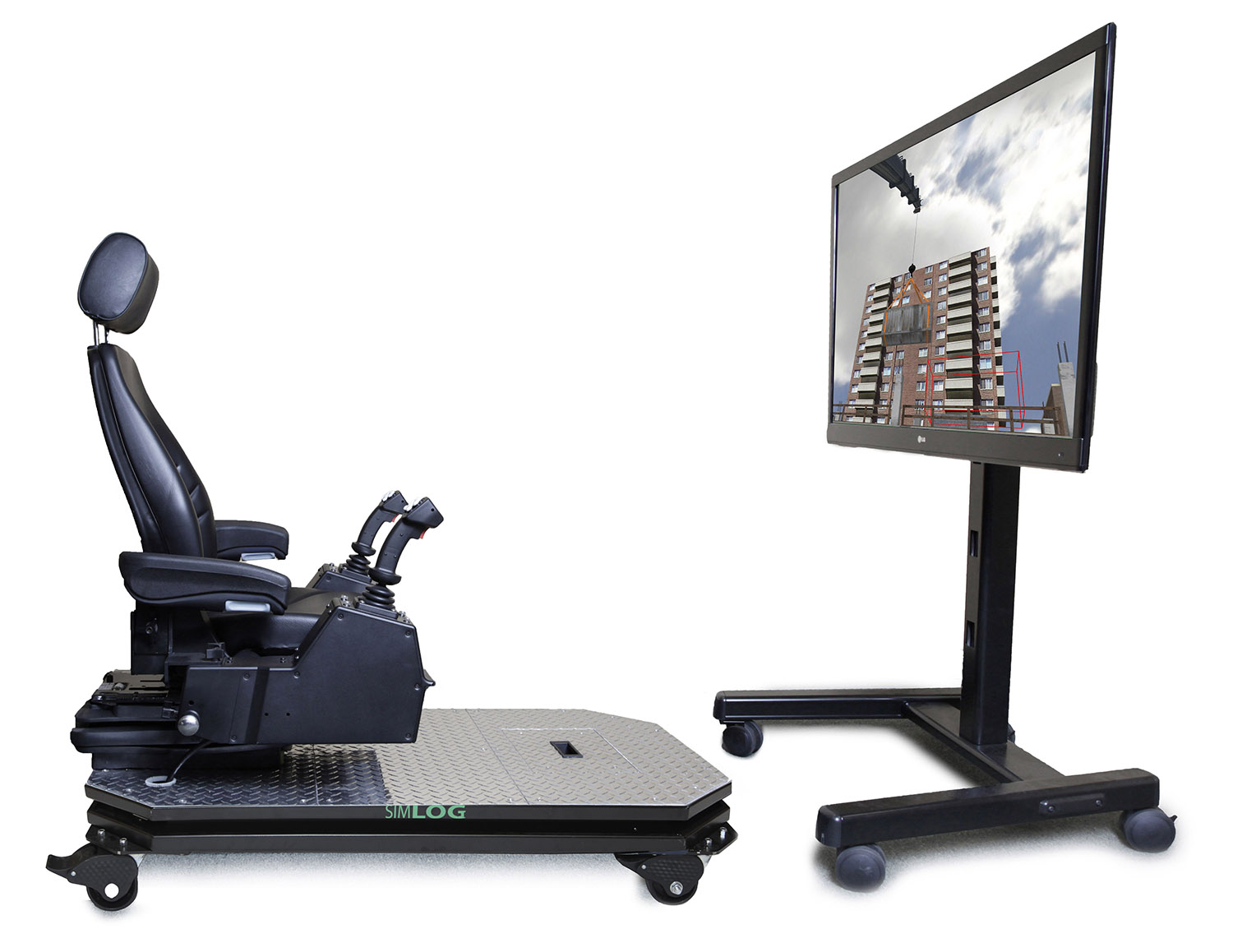 Mobile Crane Personal Simulator - Operator Chair - 1 Display - Landscape Mode Mobile Crane Personal Simulator