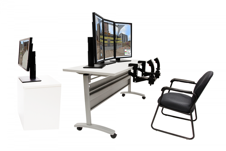 3 Displays - Portrait Mode and 1 Display for Signal Person Mobile Crane Personal Simulator