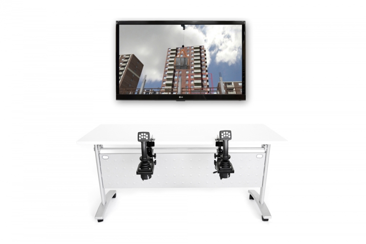 Joystick Style Replica Controls - 1 Display - Landscape Mode Mobile Crane Personal Simulator