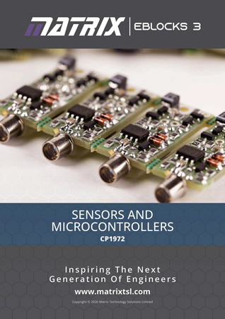 Sensors and Microcontrollers Curriculum PDF Cover - Matrix TSL CP1972 Matrix TSL Sensors and Microcontrollers curriculum PDF cover CP1972