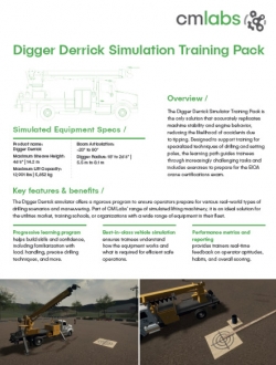 Digger Derrick Simulation Training Pack CM Labs Digger Derrick Simulators