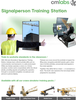 Signalperson Training Station CM Labs Simulation Training Solutions