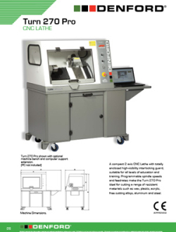 Compact 2-axis CNC lathe for Technical Education